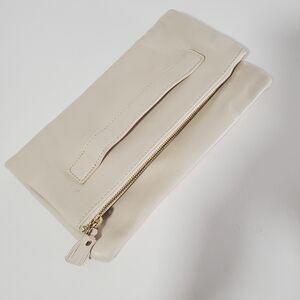 Indigo Cream Wristlet Clutch